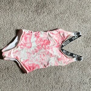 Pink and White Bodysuit